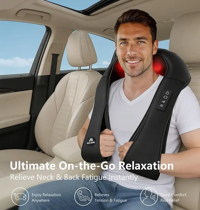 Alt view image 6 of 7 - Neck for Pain Relief Deep Tissue with Heat, Gifts for Women Men