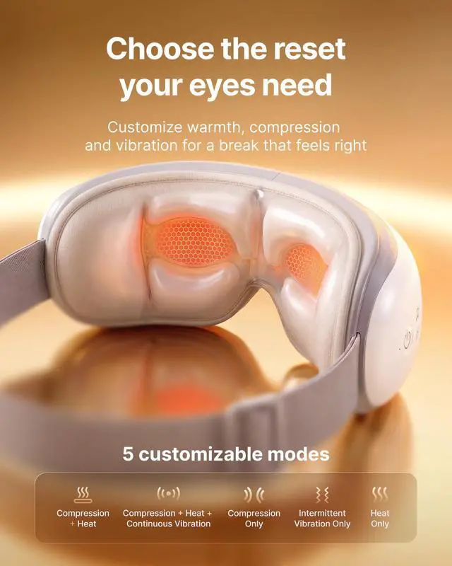 Alt view image 3 of 7 - Eyeris 1 Eye Massager with Heat, Heated Massage Eye Mask