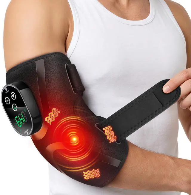 Main image of Cordless Tennis Elbow Heating Pad, Elbow Massager with Heat, Rechargeable Arm Heating Wrap, Comfort Heated Elbow Brace for Tendonitis, Stiffness and Pain Relief, 3000mAh