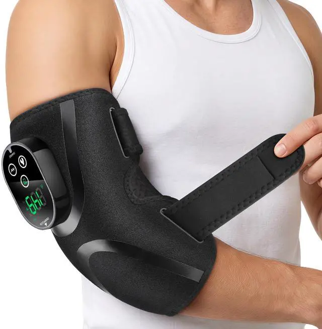 Alt view image 7 of 7 - Cordless Tennis Elbow Heating Pad, Elbow Massager with Heat, Rechargeable Arm Heating Wrap, Comfort Heated Elbow Brace for Tendonitis, Stiffness and Pain Relief, 3000mAh