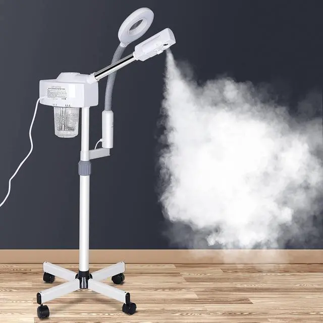 Alt view image 4 of 6 - 2 in 1 Facial Steamer 5X Magnifying Lamp - Hot Ozone Spa Machine, Mist Face Salon Beauty Skin Care Equipment