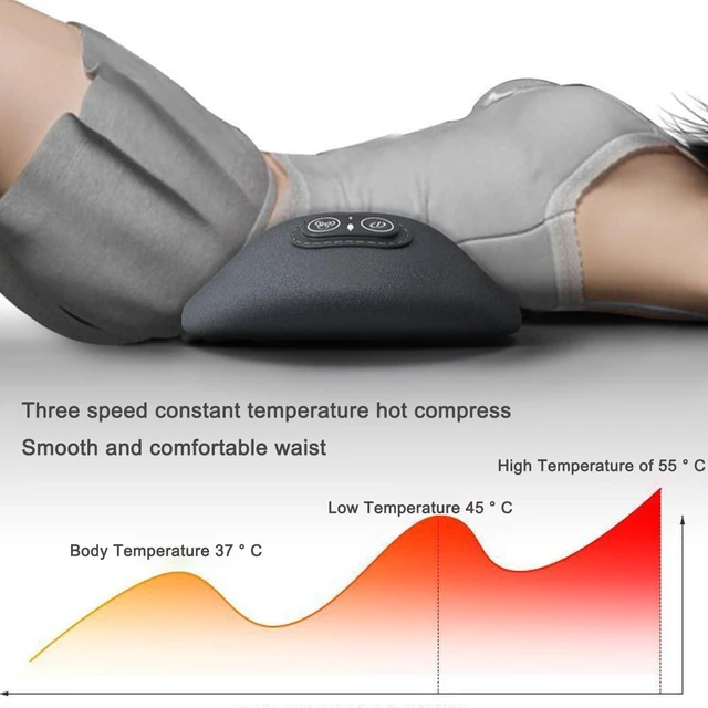 Alt view image 6 of 7 - 3-in-1 Electric Lumbar Support Pillow, Smooth Spine Triple Fusion Back Massager with Heat, Portable Traction & Vibration Massager with for Back, Neck, and Shoulder Relaxation (Dark Gray)