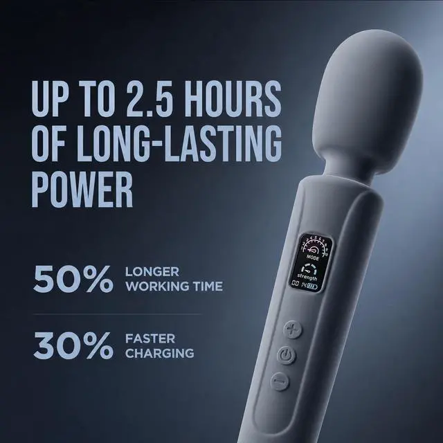 Alt view image 2 of 7 - Handheld Massager, Cordless Back Massages with 10 Modes & 4 Speeds