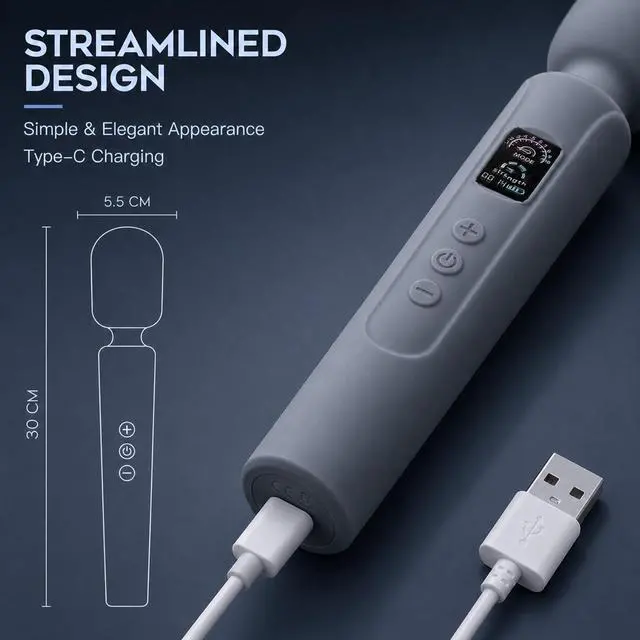 Alt view image 7 of 7 - Handheld Massager, Cordless Back Massages with 10 Modes & 4 Speeds