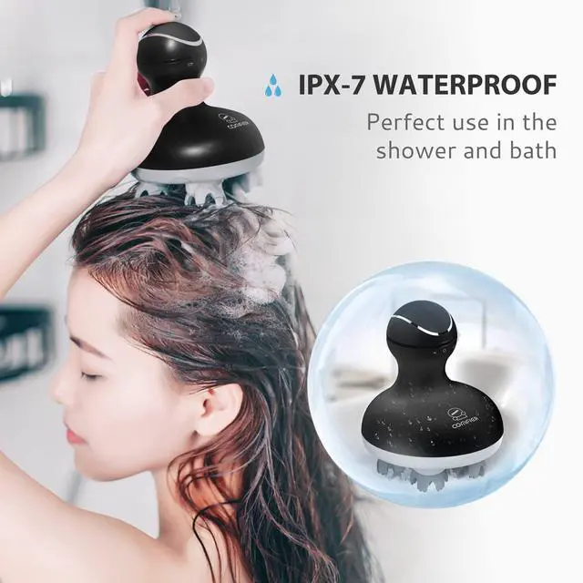 Alt view image 3 of 7 - Electric Scalp Massager, Waterproof Head Massager with Mutlti-Modes Vibration, Handheld Portable Head Scratcher for Hair Growth, Dog Cat Massager for Deep Clean and Stress Relax