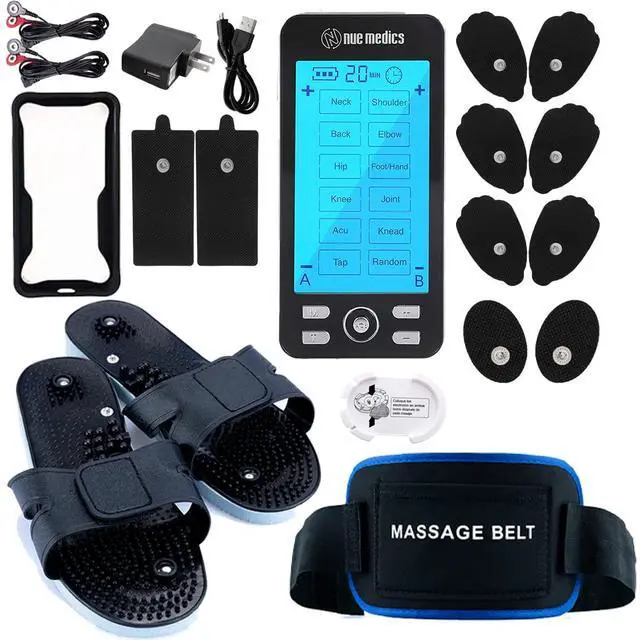 Main image of TENS Unit Muscle Stimulator for Pain Relief Muscle Therapy Rechargeable EMS Device with Electrode Pads,Massager Belt & Foot Slippers Included, Electric Pulse Massager for Back,Neck,Shoulder,Sciatica