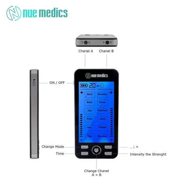 Alt view image 4 of 7 - TENS Unit Muscle Stimulator for Pain Relief Muscle Therapy Rechargeable EMS Device with Electrode Pads,Massager Belt & Foot Slippers Included, Electric Pulse Massager for Back,Neck,Shoulder,Sciatica