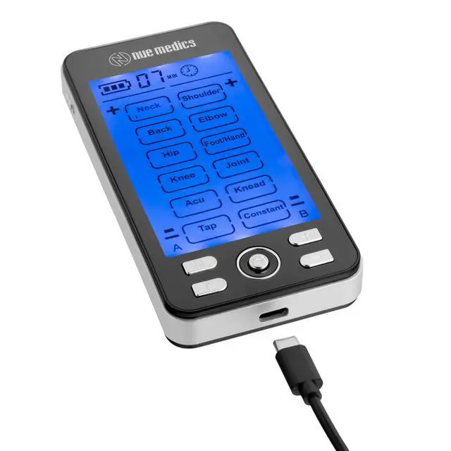Alt view image 2 of 7 - TENS Unit Muscle Stimulator for Pain Relief Muscle Therapy Rechargeable EMS Device with Electrode Pads,Massager Belt & Foot Slippers Included, Electric Pulse Massager for Back,Neck,Shoulder,Sciatica
