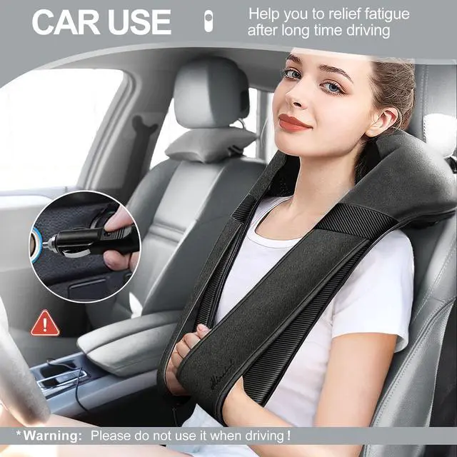 Alt view image 6 of 7 - Shiatsu Neck & Back Massager with Heat for Pain Relief Deep Tissue