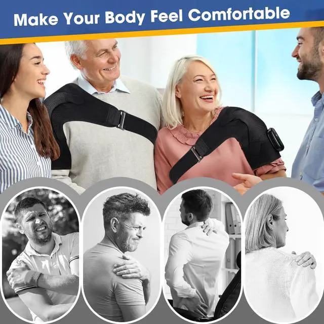 Alt view image 2 of 7 - Cordless Shoulder Heating Pad with Massage, FSA Eligible Items List, Heated Shoulder Wrap Massager for Pain Relief Deep Tissue, Rotator Cuff Heating Pad, HSA Approved Products Only