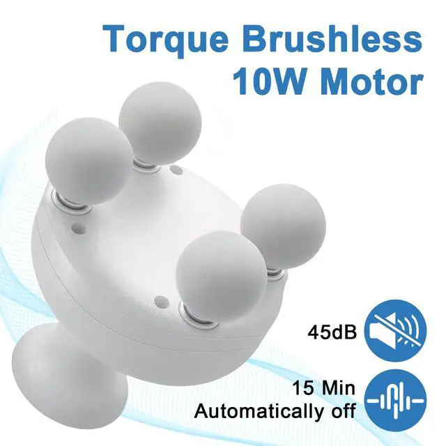 Alt view image 2 of 7 - 4 Heads Handheld Massage Gun Deep Tissue, Electric Body Massager, Percussion Muscle Massager for Easing Shoulder and Back Tension, with Reverse Thrust Function