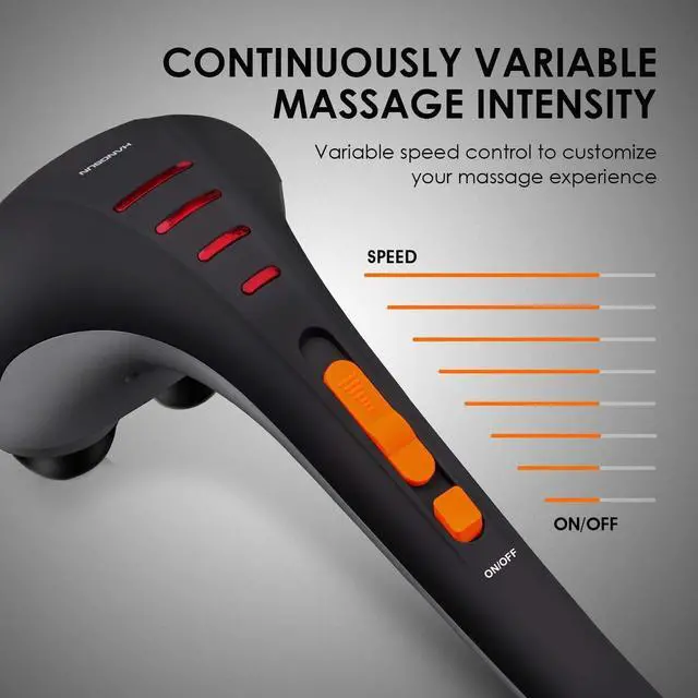 Alt view image 2 of 6 - Handheld Neck Back Massager for Pain Relief Deep Tissue, Double Head Full Body Percussion Massage MG400 for Shoulder, Leg, Foot, Muscles