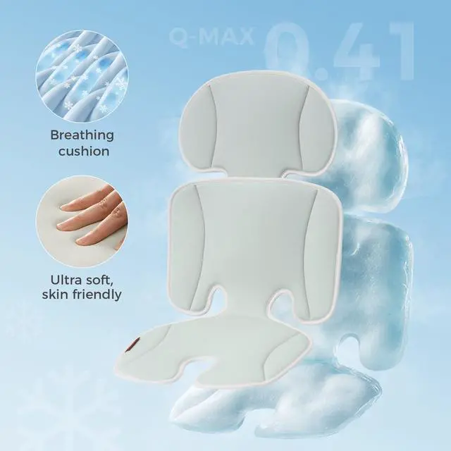 Alt view image 2 of 7 - Universal Stroller Cooling Pad, Detachable 2-Piece Cushion
