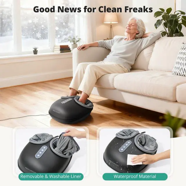 Alt view image 6 of 7 - Foot Massager with Heat - Shiatsu Feet Massage Machine Delivers Relief for Tired Muscles & Plantar, Deep Kneading Therapy, Multi-Level Settings for Home, Office Use, Size up to 13"