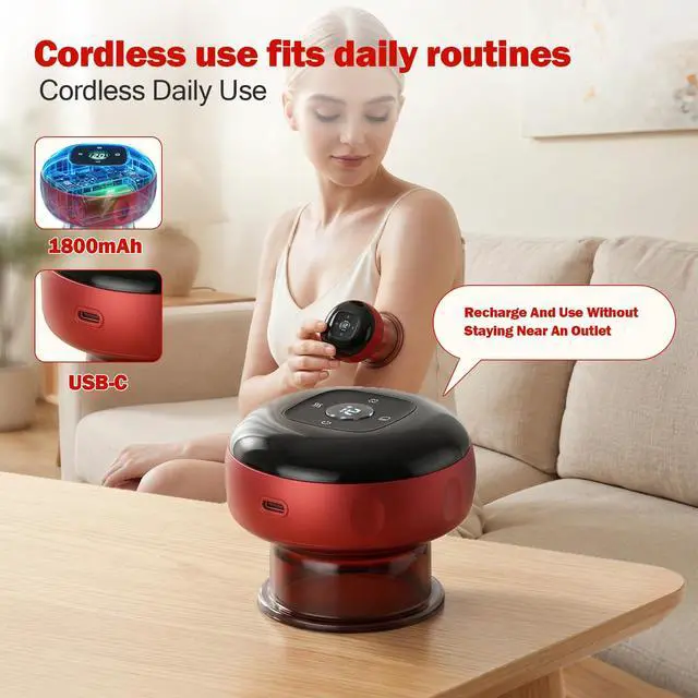 Alt view image 5 of 7 - Electric Cupping Device, Cordless Cupping Massager, 1 Pack