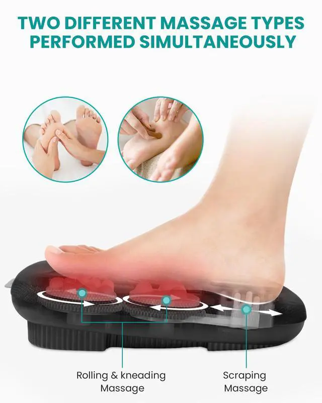 Alt view image 2 of 7 - Shiatsu Foot Massager with Heat, FSA Eligible Electric Kneading & Scraping Feet Massage Machine for Plantar Fasciitis Pain Relief, Home and Office Relax, HSA Eligible