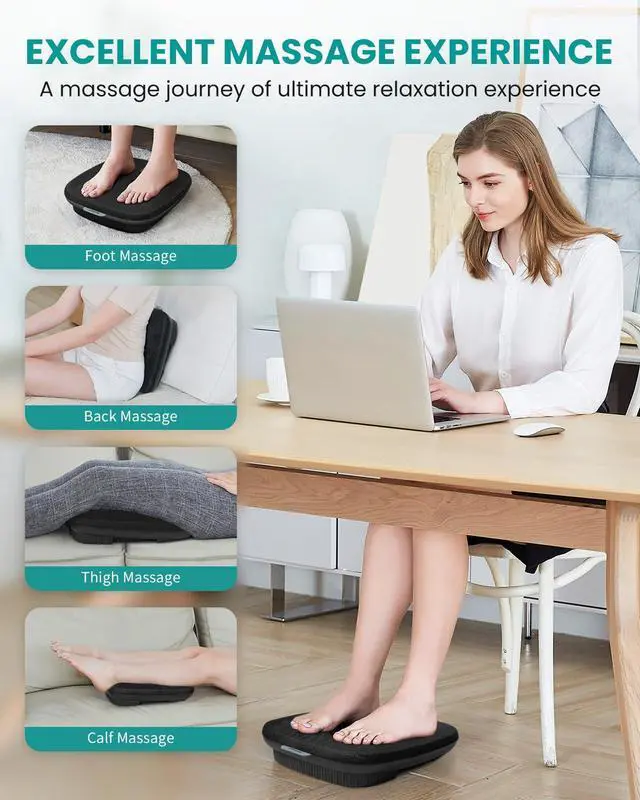 Alt view image 5 of 7 - Shiatsu Foot Massager with Heat, FSA Eligible Electric Kneading & Scraping Feet Massage Machine for Plantar Fasciitis Pain Relief, Home and Office Relax, HSA Eligible