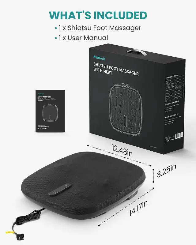 Alt view image 7 of 7 - Shiatsu Foot Massager with Heat, FSA Eligible Electric Kneading & Scraping Feet Massage Machine for Plantar Fasciitis Pain Relief, Home and Office Relax, HSA Eligible