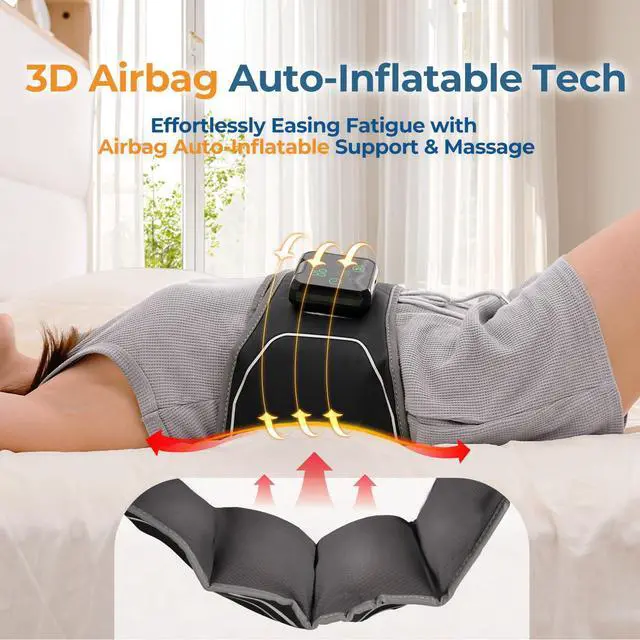 Alt view image 2 of 7 - 3D Airbag Heating Pad for Back with Auto-Inflatable Massage