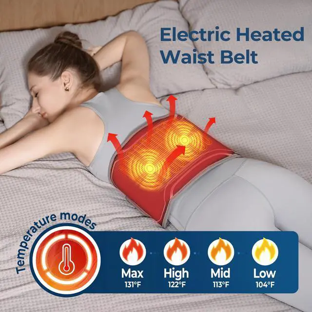 Alt view image 4 of 7 - 3D Airbag Heating Pad for Back with Auto-Inflatable Massage