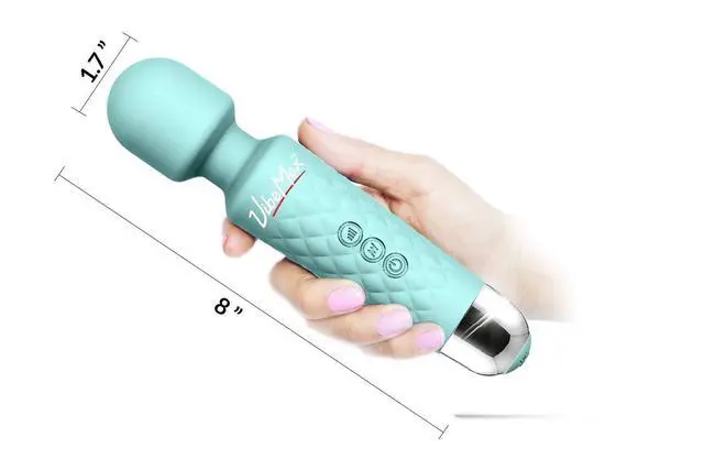 Alt view image 2 of 5 - Rechargeable Personal Massager - Powerful Multi Speed Vibration - Whisper Quiet - Waterproof - for Muscle Tension Relief in Neck, Back, Shoulders, Legs and Feet - Turquoise