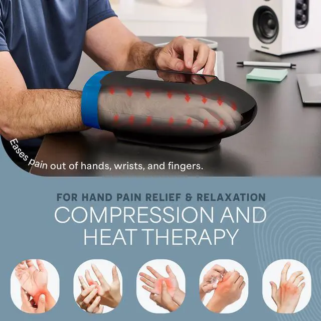 Alt view image 2 of 7 - Legra Hand Massager with Heat and Compression & Cordless Design
