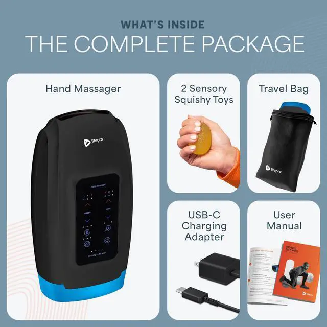 Alt view image 6 of 7 - Legra Hand Massager with Heat and Compression & Cordless Design