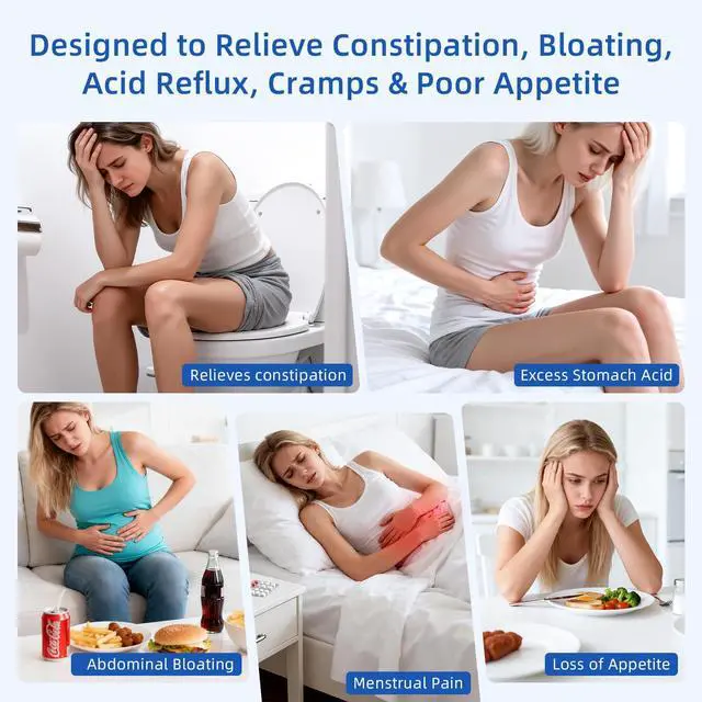 Alt view image 4 of 7 - Electric Abdominal Massager - Belly Massager with Heat,Stomach Massager for Digestion Belly Cellulite Massage for Flattening Belly,Bloating,Constipation