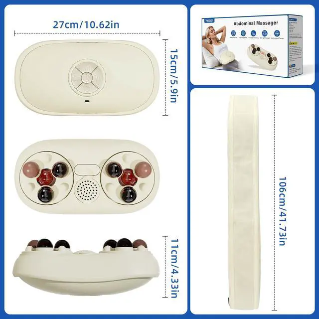 Alt view image 7 of 7 - Electric Abdominal Massager - Belly Massager with Heat,Stomach Massager for Digestion Belly Cellulite Massage for Flattening Belly,Bloating,Constipation