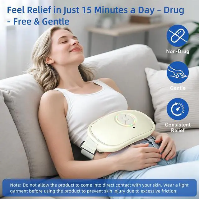 Alt view image 6 of 7 - Electric Abdominal Massager - Belly Massager with Heat,Stomach Massager for Digestion Belly Cellulite Massage for Flattening Belly,Bloating,Constipation