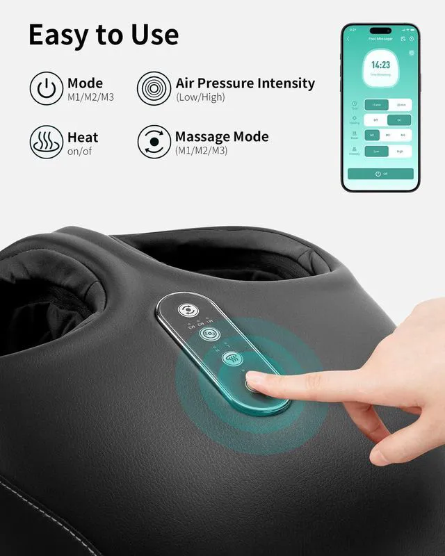 Alt view image 2 of 7 - Foot Massager with Remote APP Control, HSA Eligible FSA