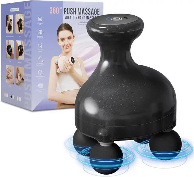 Main image of 4 Heads Handheld Massage Gun Deep Tissue, Electric Body Massager, Percussion Muscle Massager for Easing Shoulder and Back Tension, with Reverse Thrust Function