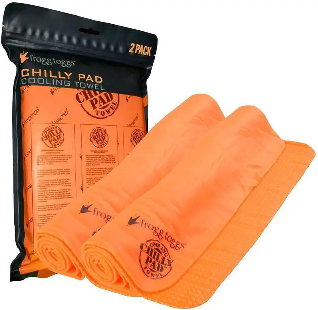 Main image of Chilly Pad Cooling Towels, Orange - 2 Pack, 33"x13"