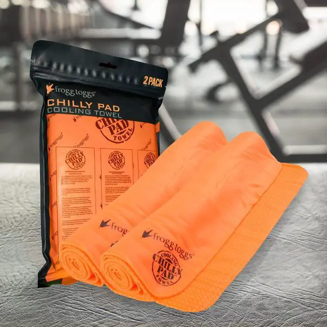 Alt view image 2 of 6 - Chilly Pad Cooling Towels, Orange - 2 Pack, 33"x13"