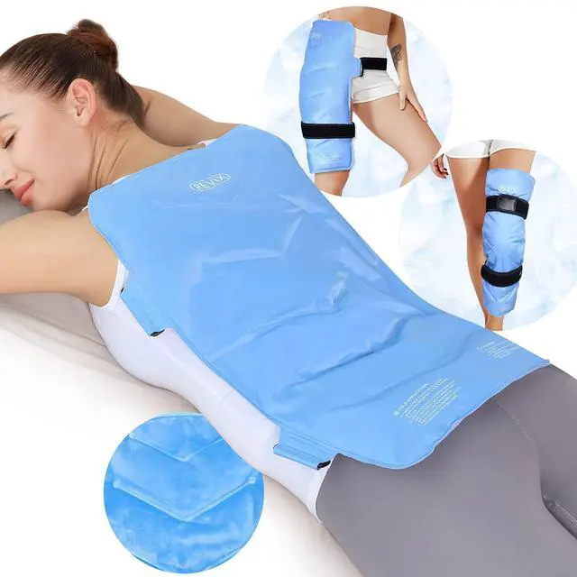 Main image of XXL Full Back Ice Pack Wrap, Large Gel Packs for Injuries Reusable