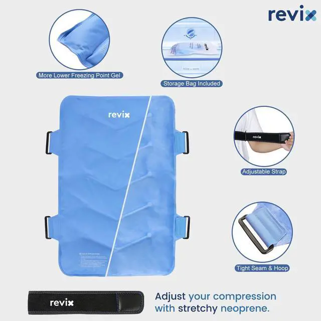Alt view image 5 of 7 - XXL Full Back Ice Pack Wrap, Large Gel Packs for Injuries Reusable