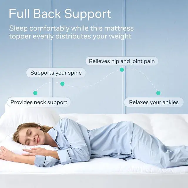 Alt view image 4 of 7 - 100% Cotton Top Cooling Mattress Topper - King Size