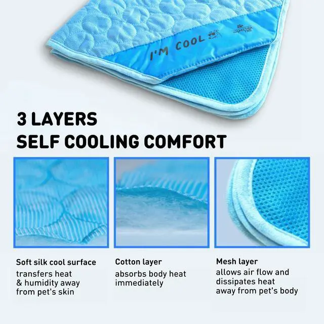 Alt view image 3 of 7 - Dog Cooling Mat, Indoor & Outdoor, Large Self Cooling Pad