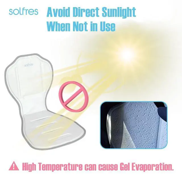 Alt view image 7 of 7 - Hydro Gel Car Seat Cooler Mat for Baby. No Refrigeration Needed. Carseat and Stroller Cooling Pad Cushion Liner with Breathable 3D Mesh Anti-Slip Back. for Kids Toddlers 12-48 Months