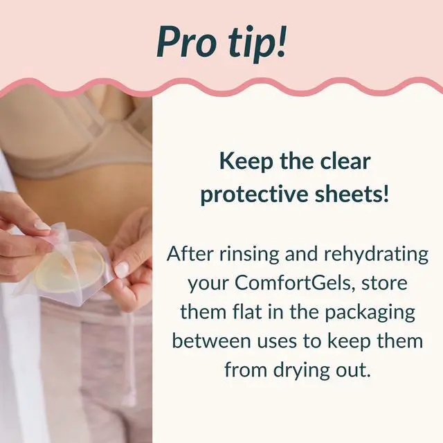 Alt view image 2 of 6 - ComfortGel HydroGel Nursing Pads | Cooling | Reusable | 2 Pair