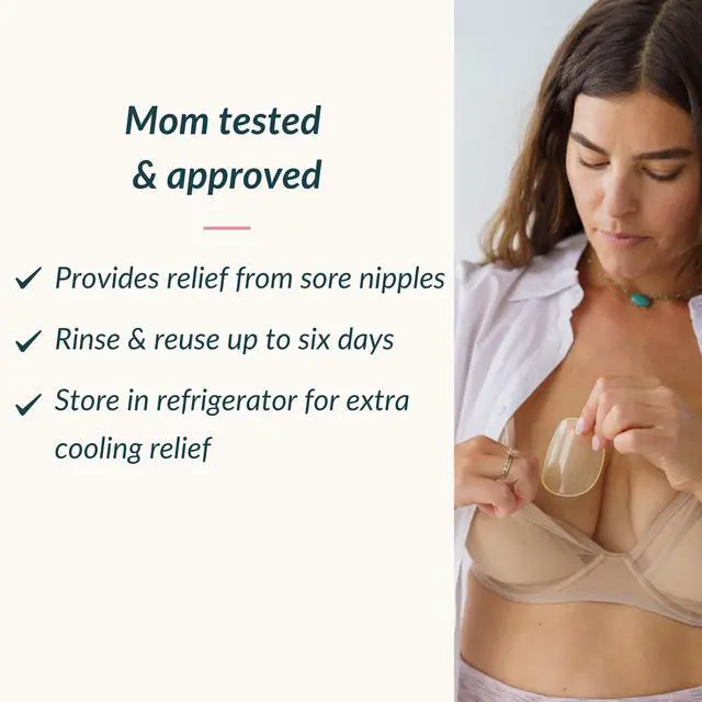 Alt view image 3 of 6 - ComfortGel HydroGel Nursing Pads | Cooling | Reusable | 2 Pair