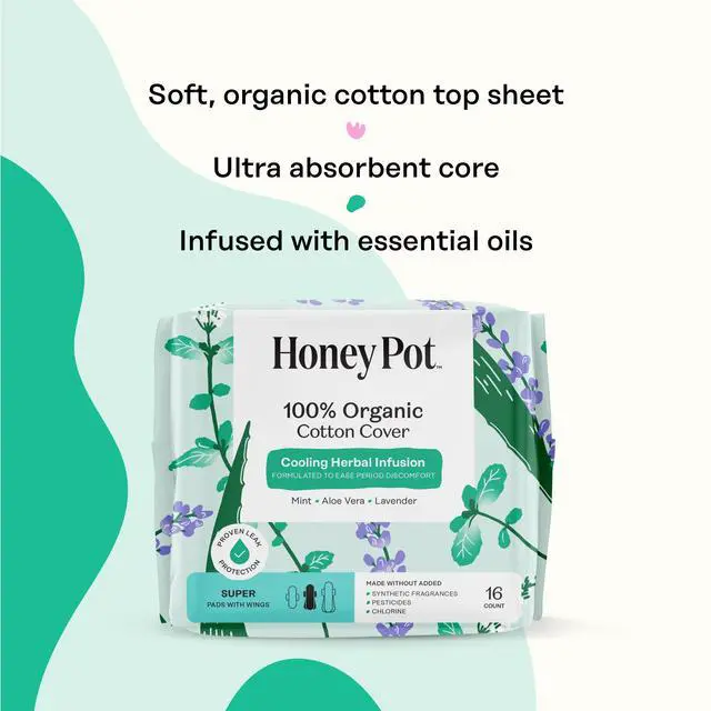 Alt view image 4 of 7 - - Cooling Herbal - Super - Pads for Women