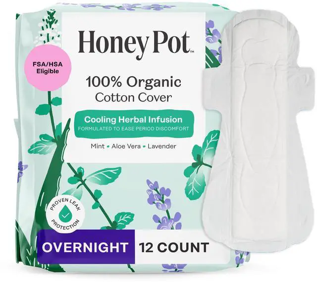 Main image of - Cooling Herbal - Overnight - Pads for Women