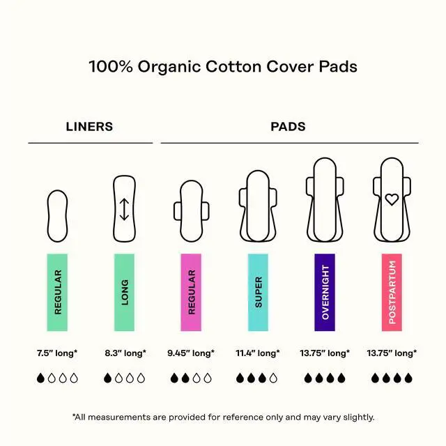 Alt view image 7 of 7 - - Cooling Herbal - Overnight - Pads for Women