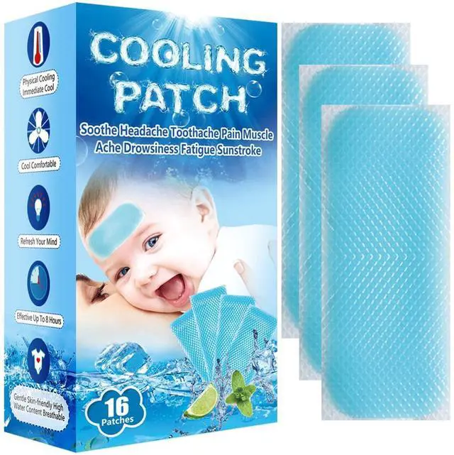Main image of 16 Sheets Baby Cool Pads for Kids Fever Discomfort and Pain Relief