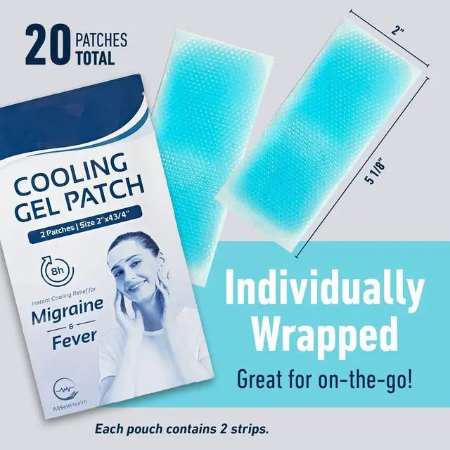 Alt view image 4 of 6 - Cooling Patches for Fever and Headache, 20 Pack Migraine Relief for Kids