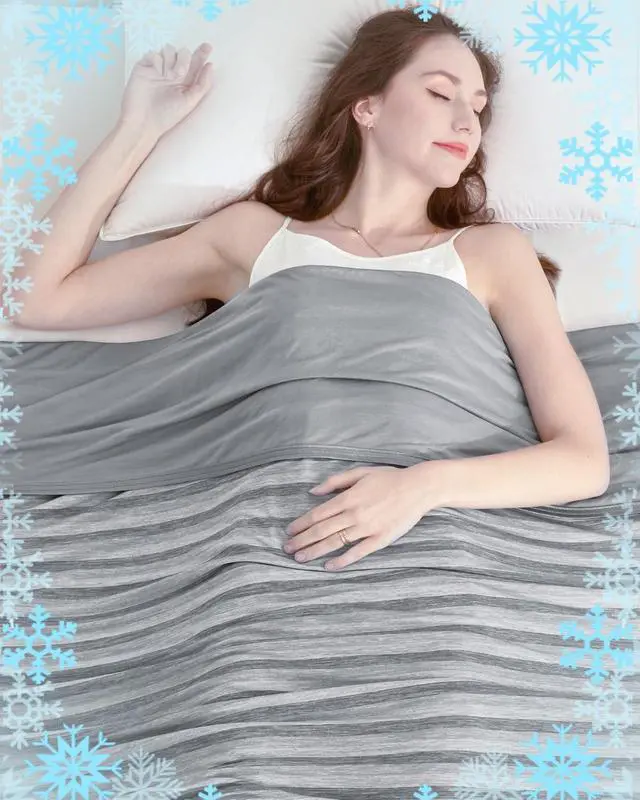Main image of Cooling Throw Blanket for Hot Sleepers,Double Sided Cold Effect, Lightweight Breathable Summer Bed Blanket for Couch, Transfer Heat to Keep Body Cool Night Sweats,50"x70"
