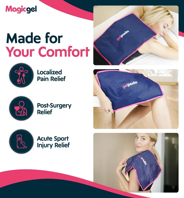 Alt view image 5 of 7 - Extra Large & Reusable Ice Pack (15 x 23.5 inches, XL) for Maximum Back and Full Body Pain Relief from Injuries, Swelling, Bruises, Sprains | Ice Blanket for Sleeping & Physical Therapy | By Magic Gel
