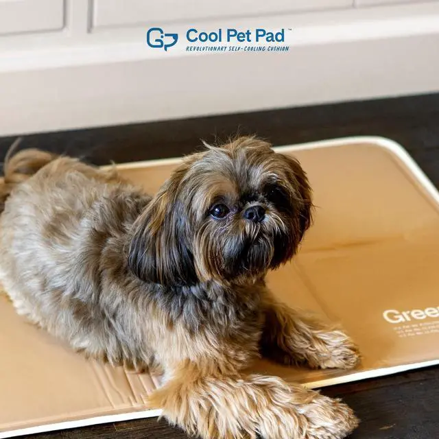 Alt view image 6 of 6 - Cool Pet Pad - Large, Iced Latte - Self-Cooling, Pressure Activated Mat for Dogs & Cats from 46-80 lbs - Non-Toxic Gel, No Water Needed