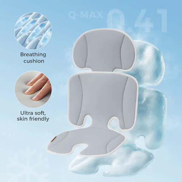 Alt view image 2 of 7 - Universal Stroller Cooling Pad, Detachable 2-Piece Cushion